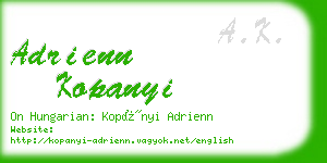 adrienn kopanyi business card